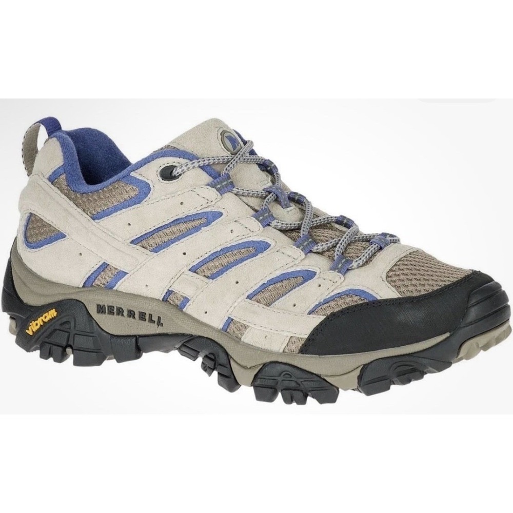 Merrell Women's Moab 2 Vent Hiking Shoes Aluminum/Marlin Size 9 Wide Gray Blue
